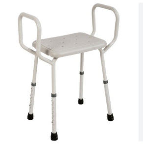 Shower Stool with Arms & Drain Holes